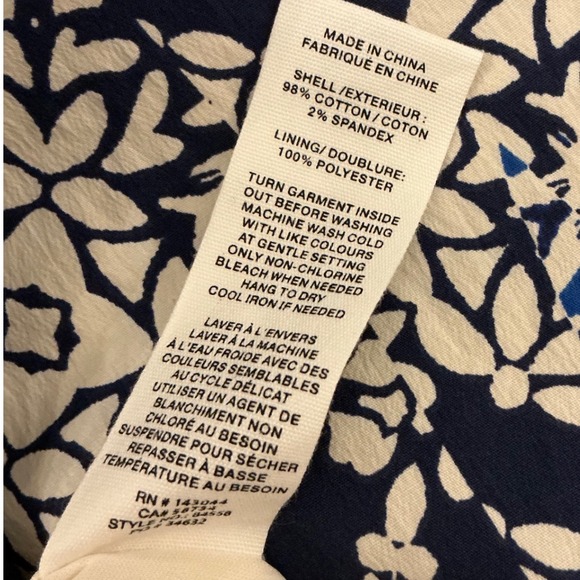 Avec Les Filles Blue White Mosaic Sweetheart Neck Mini Sundress Size 14 NEW - Picture 9 of 14